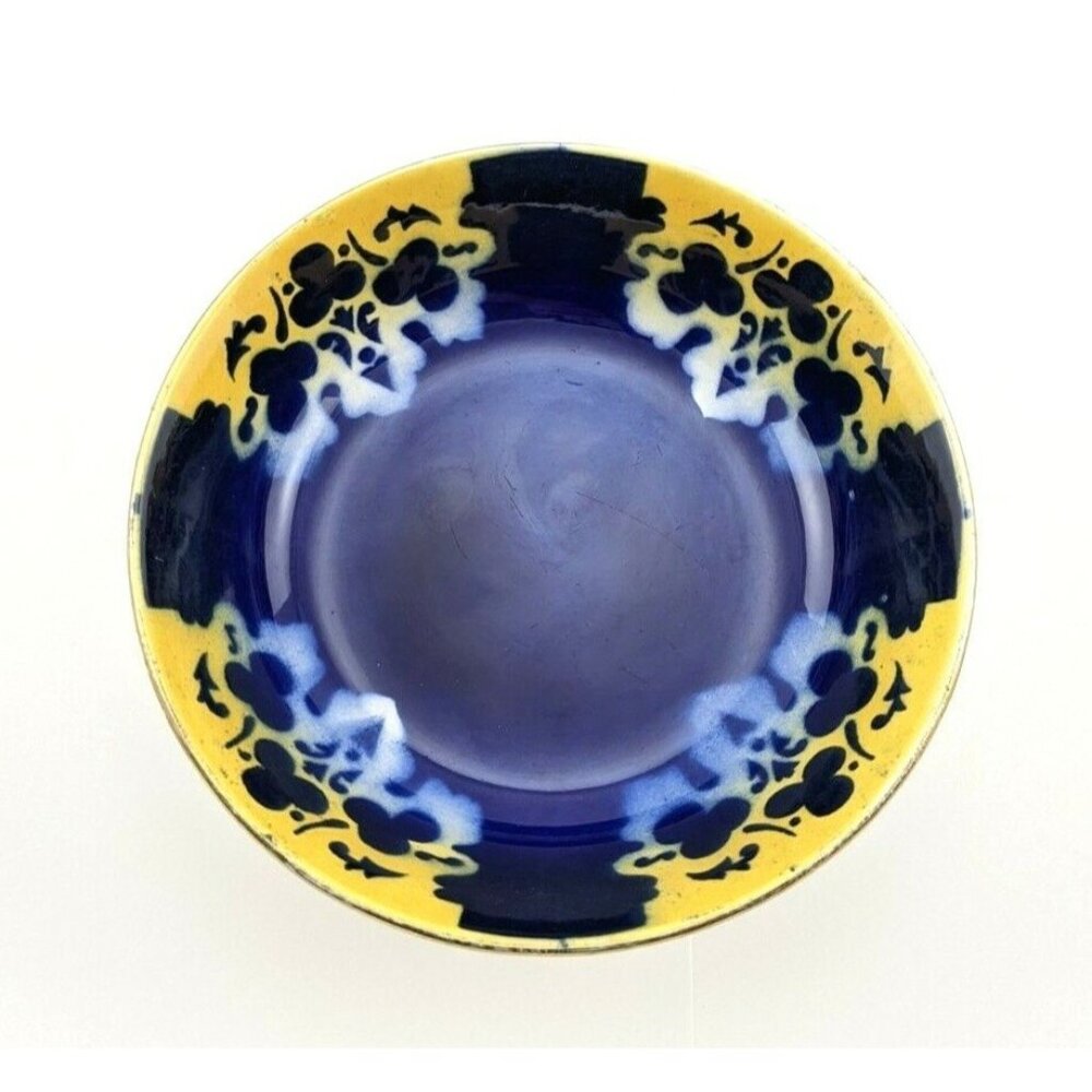 H. Boulenger Choisy Le Roi Bowl France Blue Yellow